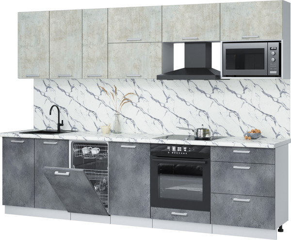 Кухонный гарнитур Интерлиния Мила Лайт 2.9-ПМ4  - фото