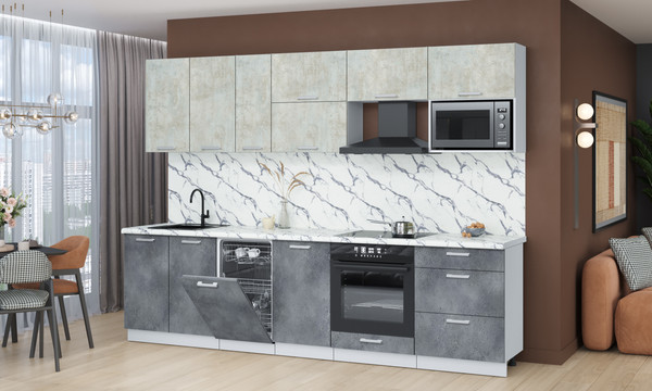 Кухонный гарнитур Интерлиния Мила Лайт 2.9-ПМ4 