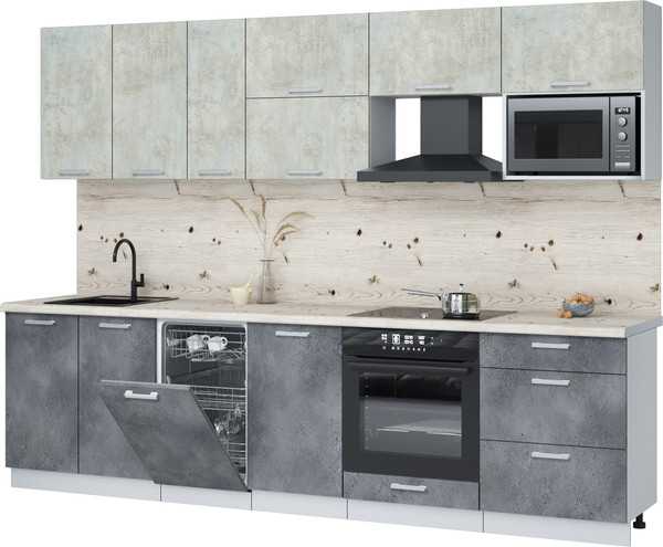 Кухонный гарнитур Интерлиния Мила Лайт 2.9-ПМ4  - фото