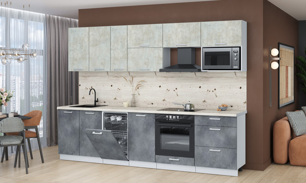 Кухонный гарнитур Интерлиния Мила Лайт 2.9-ПМ4 