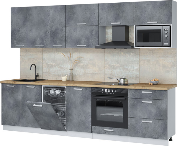 Кухонный гарнитур Интерлиния Мила Лайт 2.9-ПМ4  - фото