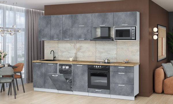 Кухонный гарнитур Интерлиния Мила Лайт 2.9-ПМ4 