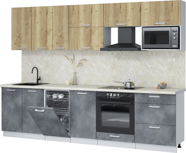 Кухонный гарнитур Интерлиния Мила Лайт 2.9-ПМ4  - фото