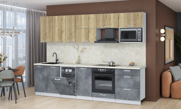 Кухонный гарнитур Интерлиния Мила Лайт 2.9-ПМ4 