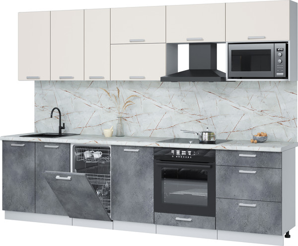 Кухонный гарнитур Интерлиния Мила Лайт 2.9-ПМ4  - фото