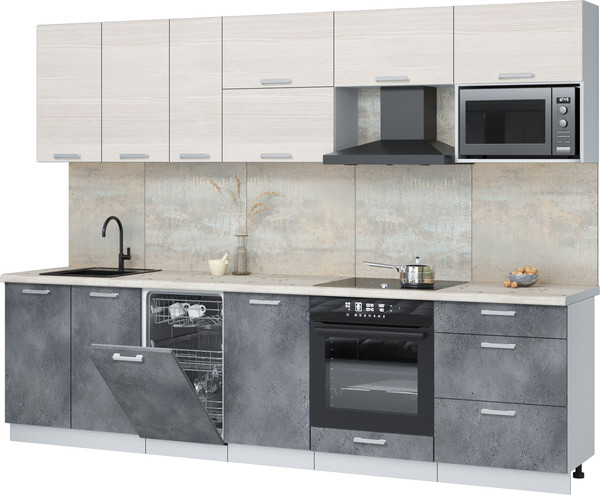 Кухонный гарнитур Интерлиния Мила Лайт 2.9-ПМ4  - фото