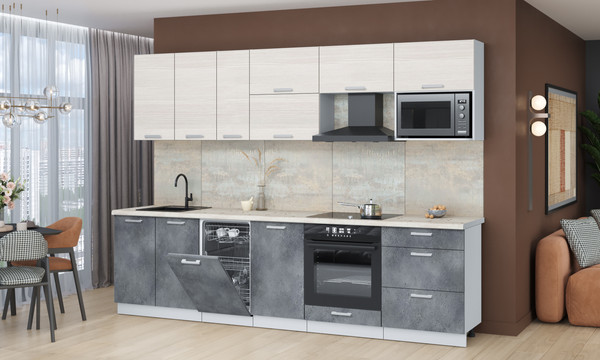 Кухонный гарнитур Интерлиния Мила Лайт 2.9-ПМ4 