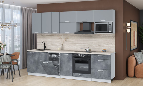 Кухонный гарнитур Интерлиния Мила Лайт 2.9-ПМ4 