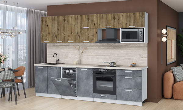 Кухонный гарнитур Интерлиния Мила Лайт 2.9-ПМ4 