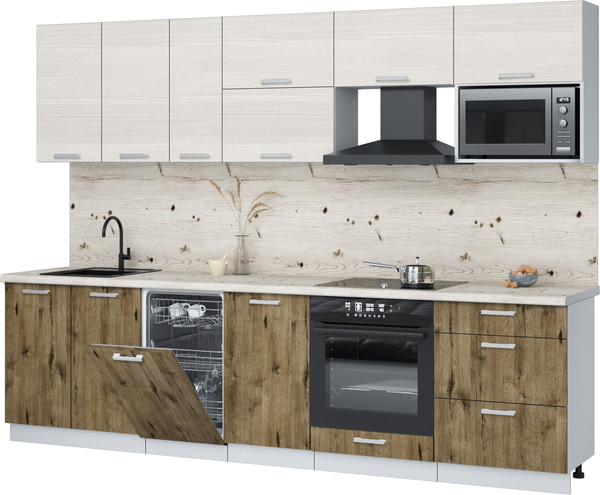 Кухонный гарнитур Интерлиния Мила Лайт 2.9-ПМ4  - фото