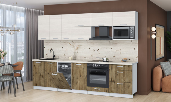 Кухонный гарнитур Интерлиния Мила Лайт 2.9-ПМ4 