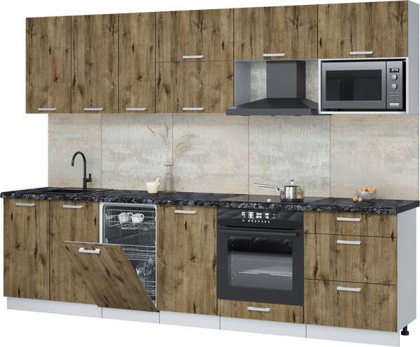 Кухонный гарнитур Интерлиния Мила Лайт 2.9-ПМ4  - фото