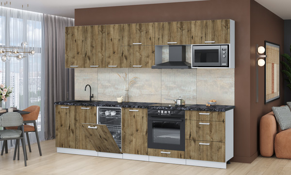 Кухонный гарнитур Интерлиния Мила Лайт 2.9-ПМ4 