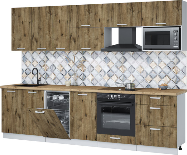 Кухонный гарнитур Интерлиния Мила Лайт 2.9-ПМ4  - фото