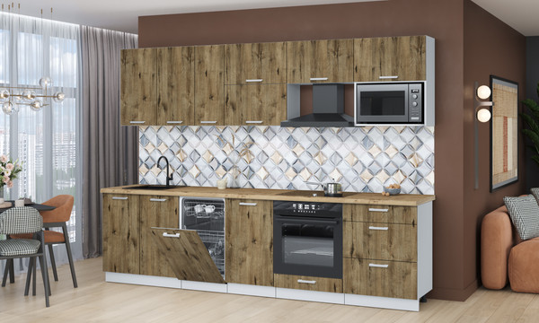 Кухонный гарнитур Интерлиния Мила Лайт 2.9-ПМ4 