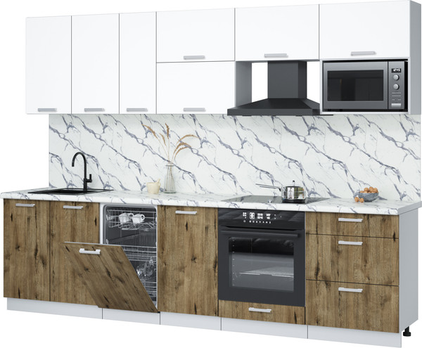 Кухонный гарнитур Интерлиния Мила Лайт 2.9-ПМ4  - фото