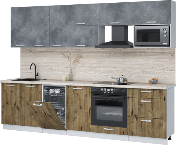 Кухонный гарнитур Интерлиния Мила Лайт 2.9-ПМ4  - фото