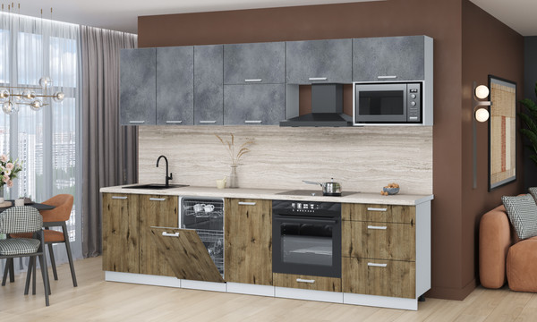 Кухонный гарнитур Интерлиния Мила Лайт 2.9-ПМ4 