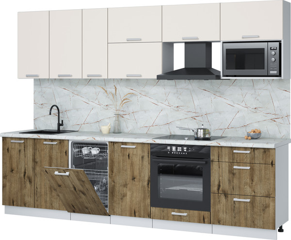 Кухонный гарнитур Интерлиния Мила Лайт 2.9-ПМ4  - фото