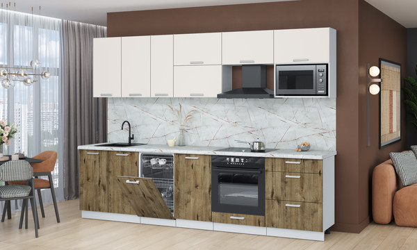 Кухонный гарнитур Интерлиния Мила Лайт 2.9-ПМ4 