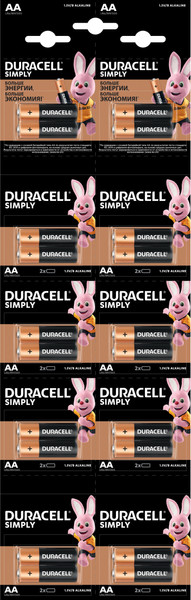 Комплект батареек Duracell LR6/MN1500 20BL - фото