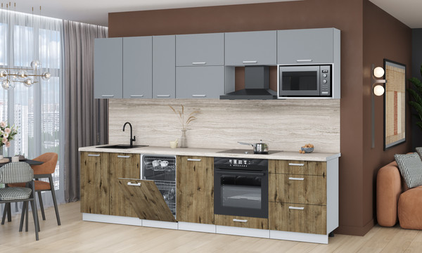 Кухонный гарнитур Интерлиния Мила Лайт 2.9-ПМ4 