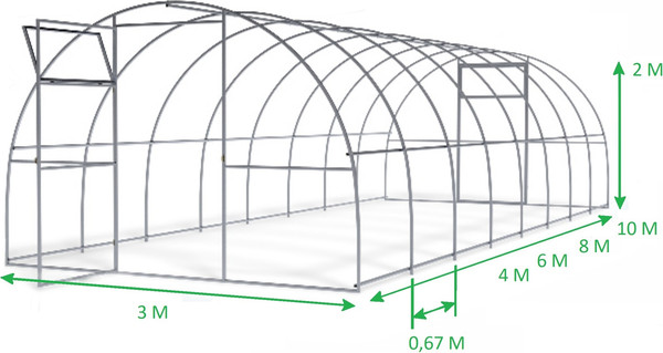 Каркас теплицы Садовод Элит ОТ