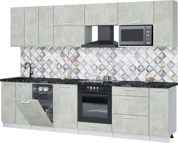 Кухонный гарнитур Интерлиния Мила Лайт 3.0-ПМ4  - фото