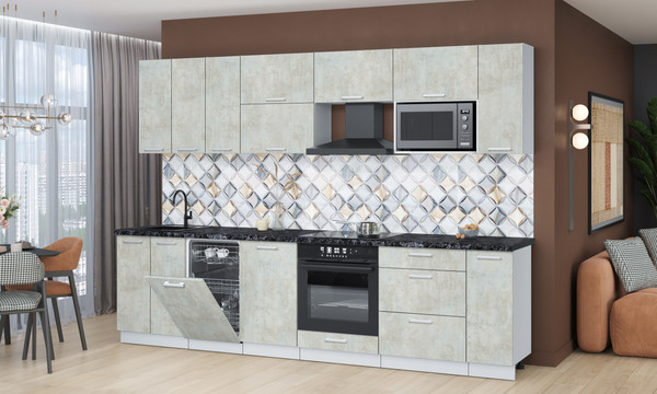 Кухонный гарнитур Интерлиния Мила Лайт 3.0-ПМ4 