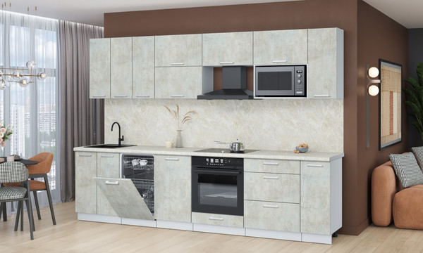 Кухонный гарнитур Интерлиния Мила Лайт 3.0-ПМ4