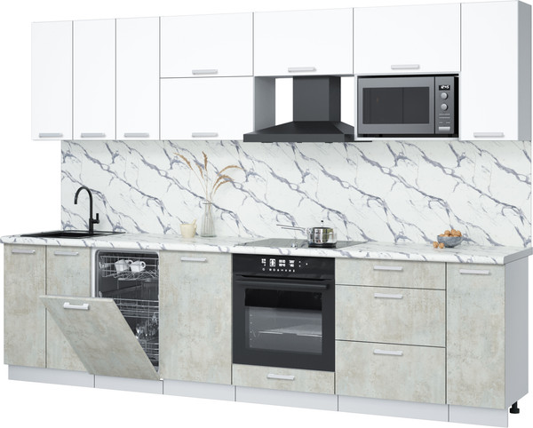 Кухонный гарнитур Интерлиния Мила Лайт 3.0-ПМ4  - фото