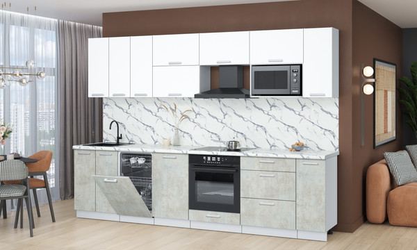 Кухонный гарнитур Интерлиния Мила Лайт 3.0-ПМ4 