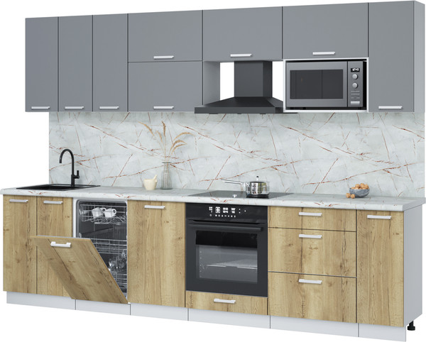 Кухонный гарнитур Интерлиния Мила Лайт 3.0-ПМ4  - фото