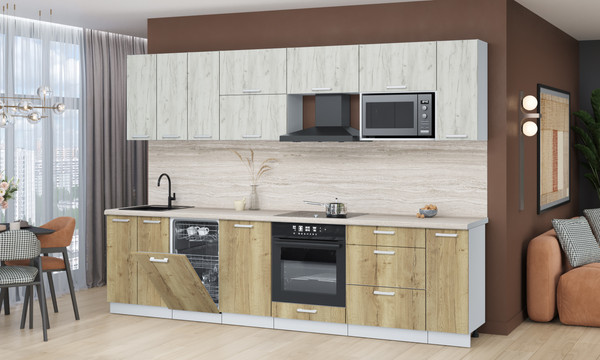 Кухонный гарнитур Интерлиния Мила Лайт 3.0-ПМ4 