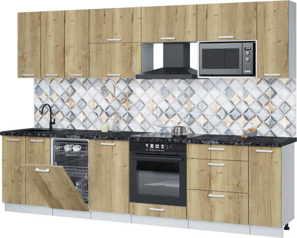 Кухонный гарнитур Интерлиния Мила Лайт 3.0-ПМ4  - фото