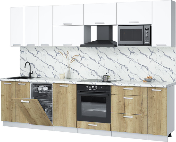 Кухонный гарнитур Интерлиния Мила Лайт 3.0-ПМ4  - фото