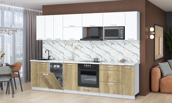 Кухонный гарнитур Интерлиния Мила Лайт 3.0-ПМ4 