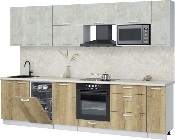 Кухонный гарнитур Интерлиния Мила Лайт 3.0-ПМ4  - фото