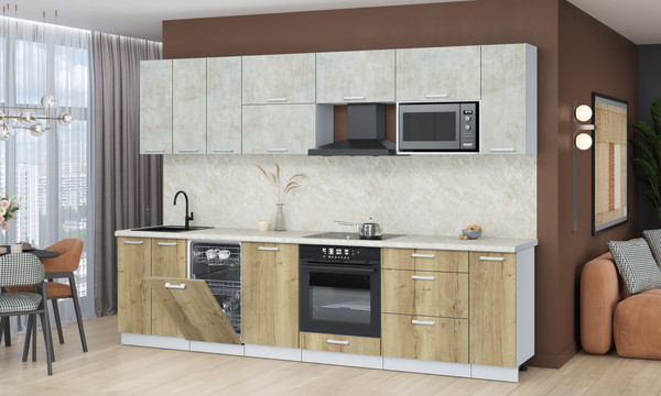 Кухонный гарнитур Интерлиния Мила Лайт 3.0-ПМ4 