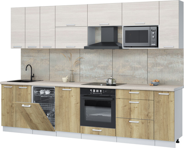 Кухонный гарнитур Интерлиния Мила Лайт 3.0-ПМ4  - фото