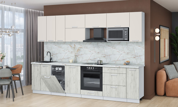 Кухонный гарнитур Интерлиния Мила Лайт 3.0-ПМ4 