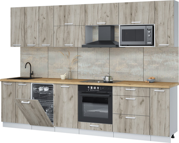 Кухонный гарнитур Интерлиния Мила Лайт 3.0-ПМ4  - фото