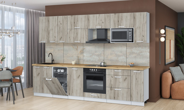 Кухонный гарнитур Интерлиния Мила Лайт 3.0-ПМ4 