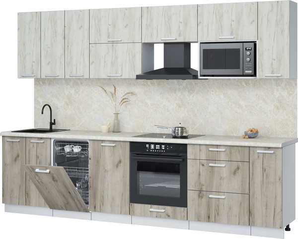Кухонный гарнитур Интерлиния Мила Лайт 3.0-ПМ4  - фото