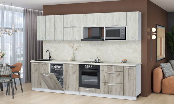 Кухонный гарнитур Интерлиния Мила Лайт 3.0-ПМ4 