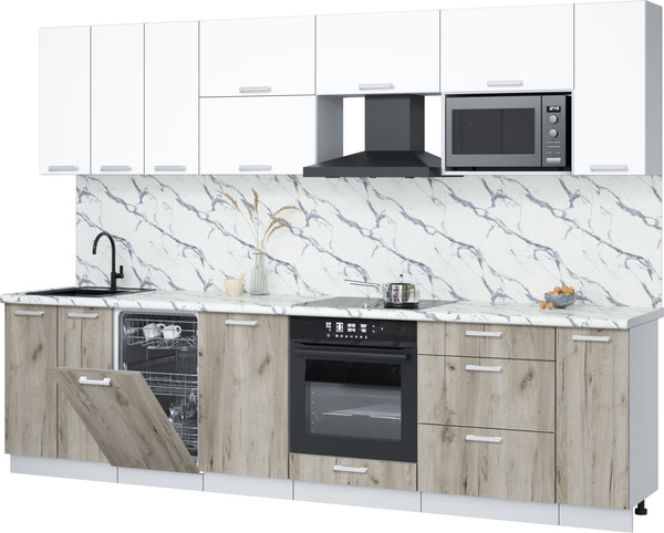 Кухонный гарнитур Интерлиния Мила Лайт 3.0-ПМ4  - фото