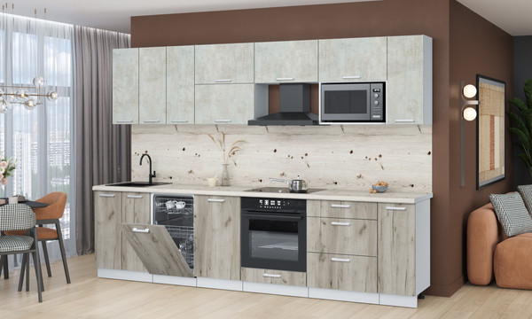 Кухонный гарнитур Интерлиния Мила Лайт 3.0-ПМ4 