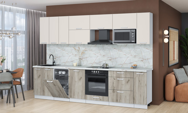 Кухонный гарнитур Интерлиния Мила Лайт 3.0-ПМ4 