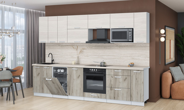 Кухонный гарнитур Интерлиния Мила Лайт 3.0-ПМ4 