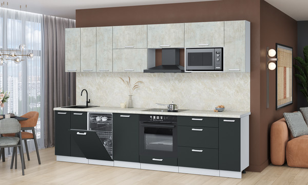 Кухонный гарнитур Интерлиния Мила Лайт 3.0-ПМ4 